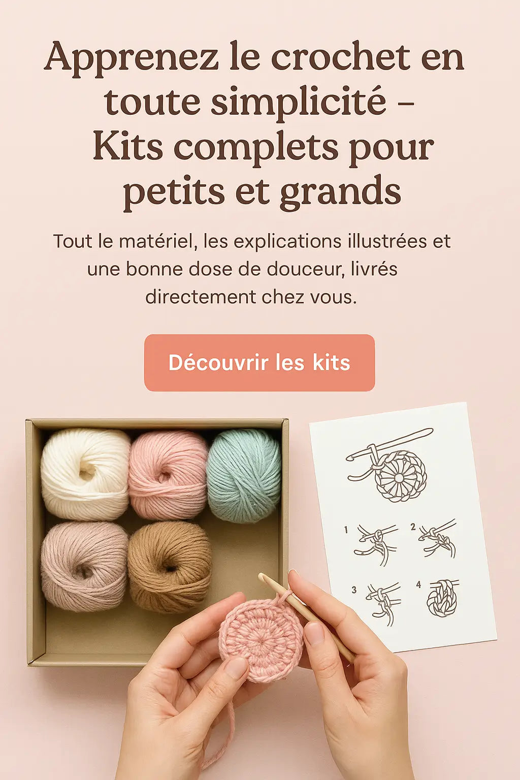 Kit Crochet Complet - Apprenez le crochet en toute simplicité
