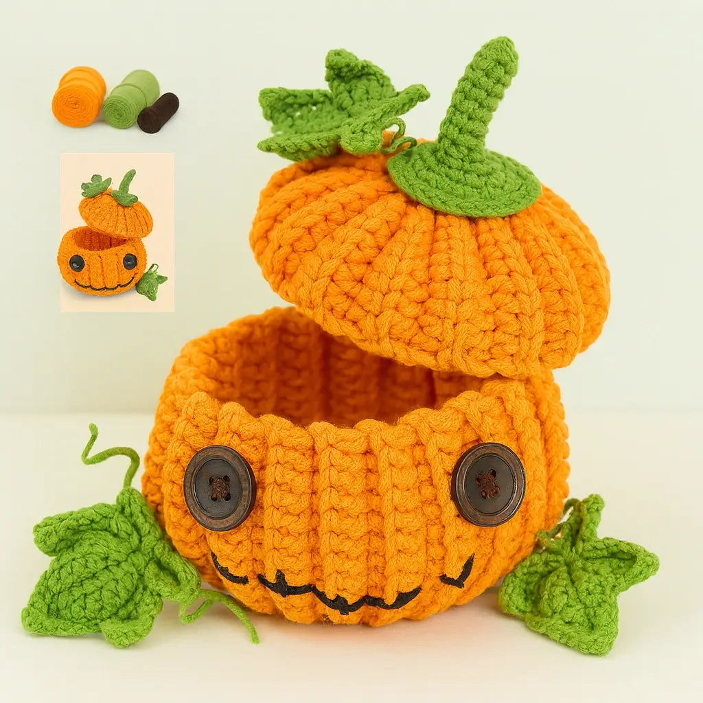 Kit Crochet Amigurumi - Citrouille Halloween