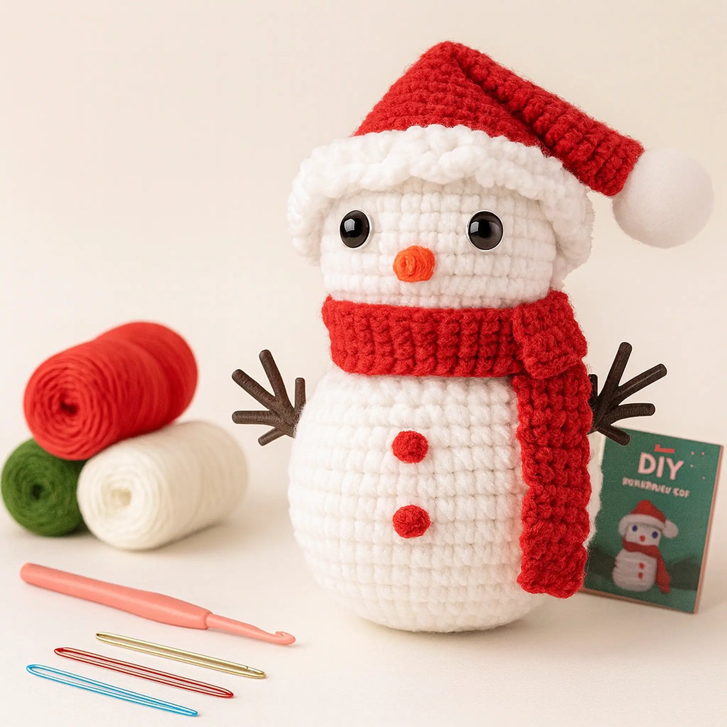Kits crochet débutant bonhomme neige amigurumi noël