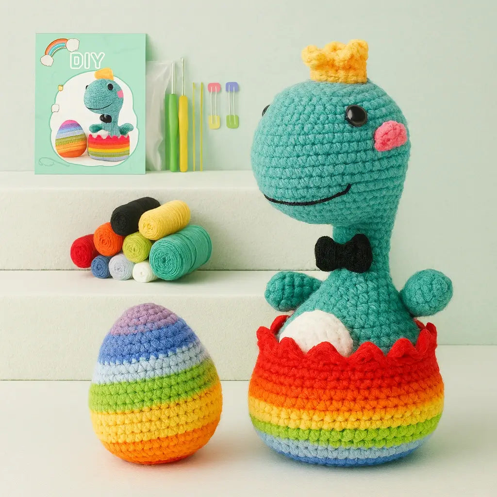 Kits crochet débutant avec dinosaures amigurumi