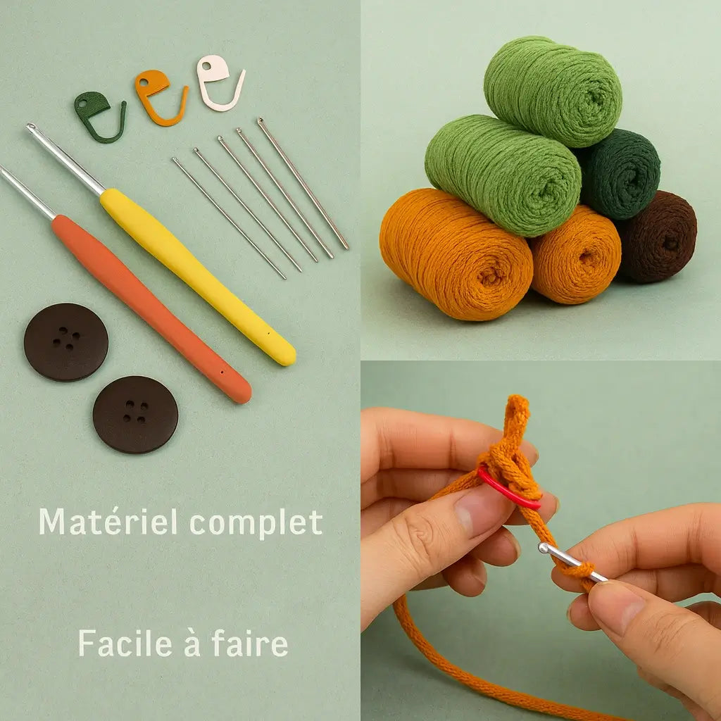 Kit Crochet Amigurumi - Citrouille Halloween
