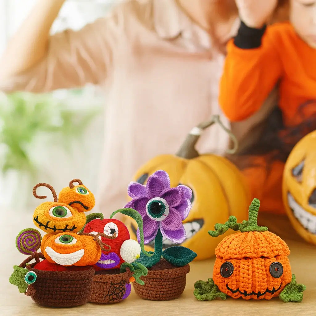 Kit Crochet Amigurumi - Citrouille Halloween