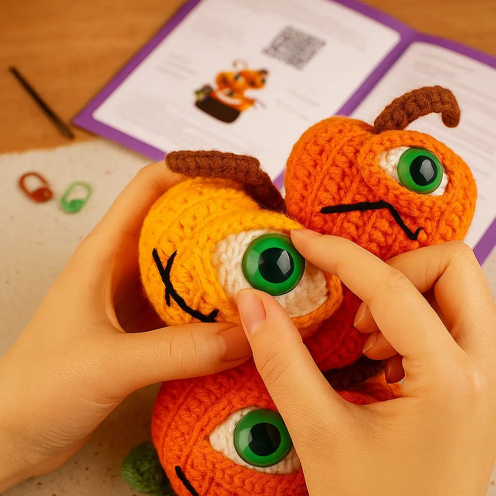 Kit Crochet Amigurumi - Citrouille Halloween