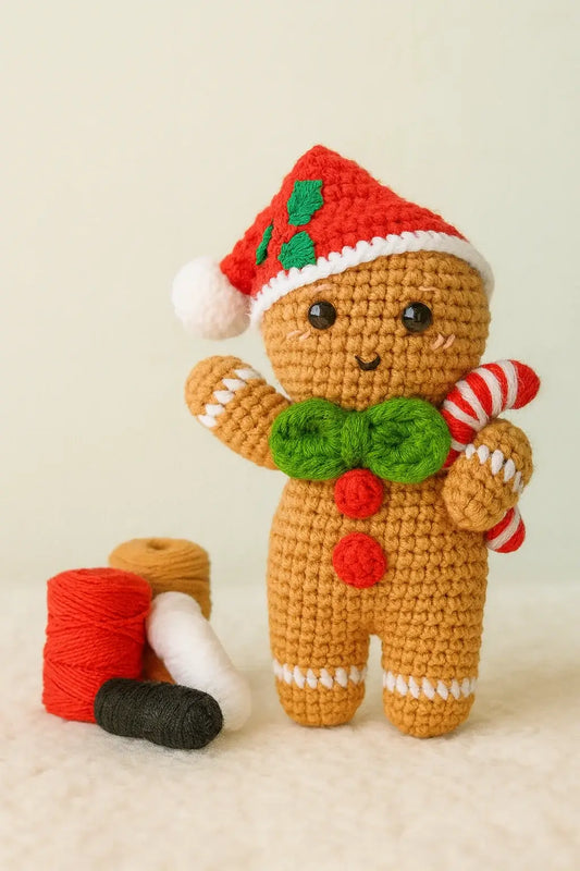 Kit crochet renne de Noël amigurumi cerf en laine pour débutant