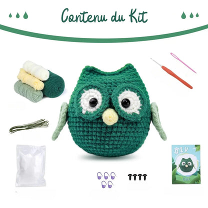Kit Crochet Amigurumi - Mini Hibou