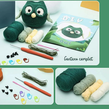 Kit Crochet Amigurumi - Mini Hibou