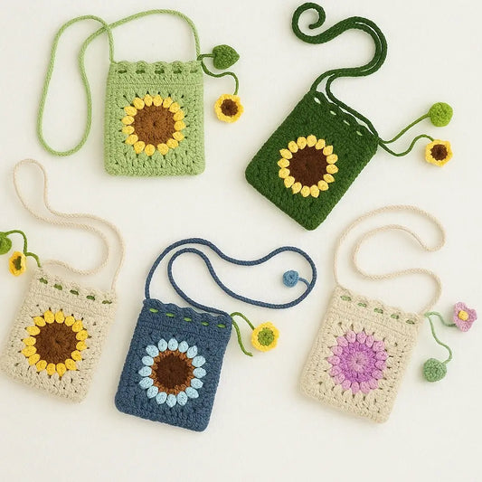 Kits crochet débutant pochette sac tournesol